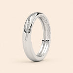 Load image into Gallery viewer, Side View Of Curved Wedding Band