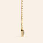 Load image into Gallery viewer, Side View Of Heart Cut Necklace In Pave Prong Setting