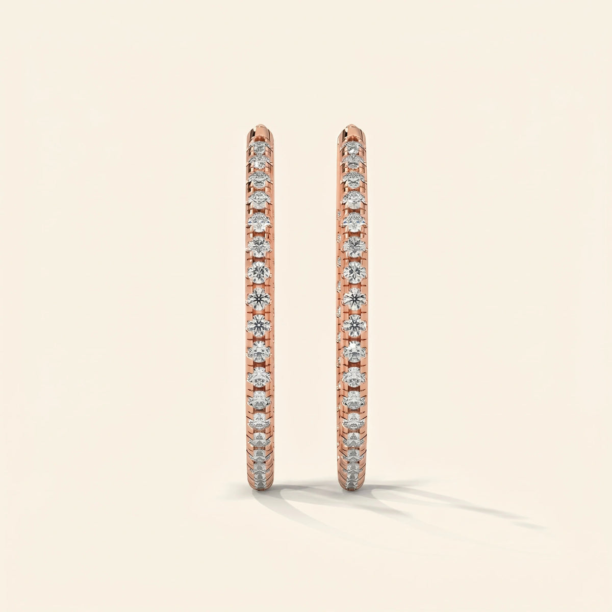 Front view of hoop clip on earrings