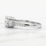 Load image into Gallery viewer, 2 Ct Round three stone moissanite ring in sterling silver