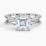 Load image into Gallery viewer, 1.50 Ct Asscher Cut Moissanite Double Band in Yellow Gold