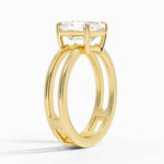 Load image into Gallery viewer, 1.50 Ct Asscher Cut Moissanite Double Band in Yellow Gold