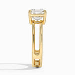 Load image into Gallery viewer, 1.50 Ct Asscher Cut Moissanite Double Band in Yellow Gold