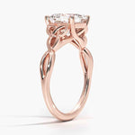 Load image into Gallery viewer, 1.50 Ct Asscher Cut Twisted Moissanite Ring White Gold