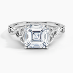 Load image into Gallery viewer, 1.50 Ct Asscher Cut Twisted Moissanite Ring White Gold