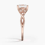 Load image into Gallery viewer, 1.50 Ct Asscher Cut Twisted Moissanite Ring White Gold