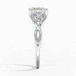 Load image into Gallery viewer, 1.50 Ct Asscher Cut Twisted Moissanite Ring White Gold