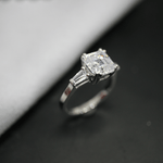 Load image into Gallery viewer, 2.50 Carat Asscher And Baguette Cut Three Stone Moissanite Ring