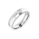 Load image into Gallery viewer, 1 Carat Oval Cut Solitaire Moissanite Wedding Band For Unisex