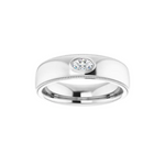 Load image into Gallery viewer, 1 Carat Oval Cut Solitaire Moissanite Wedding Band For Unisex