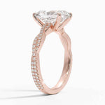 Load image into Gallery viewer, 2 Carat Radiant Cut Criss Cross Moissanite Ring in White Gold