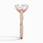 Load image into Gallery viewer, 2 Carat Radiant Cut Criss Cross Moissanite Ring in White Gold