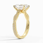 Load image into Gallery viewer, 2 Carat Radiant Cut Criss Cross Moissanite Ring in White Gold