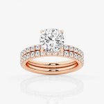 Load image into Gallery viewer, 1.20 Carat Cushion Cut Moissanite Bridal Set Ring in Yellow Gold With Accent