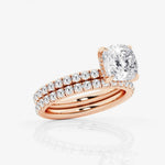 Load image into Gallery viewer, 1.20 Carat Cushion Cut Moissanite Bridal Set Ring in Yellow Gold With Accent