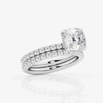 Load image into Gallery viewer, 1.20 Carat Cushion Cut Moissanite Bridal Set Ring in Yellow Gold With Accent