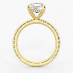 Load image into Gallery viewer, 1.20 Carat Cushion Cut Moissanite Bridal Set Ring in Yellow Gold With Accent