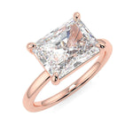 Load image into Gallery viewer, 1.50 Ct Radiant Cut East West Solitaire Moissanite Ring in Rose Gold