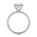 Load image into Gallery viewer, 1.10 Carat Cushion Cut Moissanite Halo Engagement Ring in Rose Gold