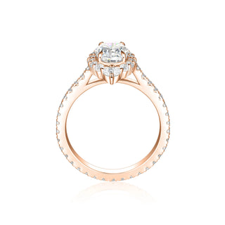 1.5 Ct Oval Cut Moissanite Engagement Ring in Yellow Gold