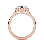 Load image into Gallery viewer, 1.50 Ct Heart Cut Moissanite Halo Ring in White Gold