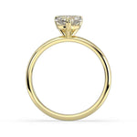 Load image into Gallery viewer, 1 Carat Heart Shape Solitaire Moissanite Ring in Yellow Gold