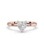 Load image into Gallery viewer, 1 Carat Heart Shape Solitaire Moissanite Ring in Yellow Gold