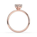 Load image into Gallery viewer, 1 Carat Heart Shape Solitaire Moissanite Ring in Yellow Gold