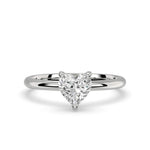 Load image into Gallery viewer, 1 Carat Heart Shape Solitaire Moissanite Ring in Yellow Gold