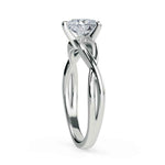 Load image into Gallery viewer, 1 Carat Heart Cut Twisted Solitaire Moissanite Ring in Rose Gold