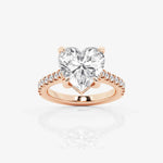 Load image into Gallery viewer, 2 Ct Heart Cut Hidden Halo Moissanite Ring In White Gold