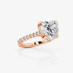 Load image into Gallery viewer, 2 Ct Heart Cut Hidden Halo Moissanite Ring In White Gold
