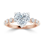 Load image into Gallery viewer, 2.50 Carat Heart Shape Moissanite Engagement Ring in Rose Gold