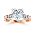 Load image into Gallery viewer, 2.20 Ct Heart Shape Channel Setting Moissanite Ring in Yellow Gold