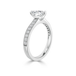 Load image into Gallery viewer, 2.2 Ct Heart Shape Channel Setting Moissanite Ring in White Gold