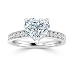 Load image into Gallery viewer, 2.20 Ct Heart Shape Channel Setting Moissanite Ring in Yellow Gold