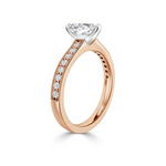 Load image into Gallery viewer, 2.2 Ct Heart Shape Channel Setting Moissanite Ring in Rose Gold