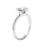 Load image into Gallery viewer, 2.2 Carat Heart Shape Moissanite Engagement Ring in White Gold