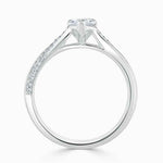 Load image into Gallery viewer, 1.60 Carat Heart Shape Moissanite Cathedral Ring in Rose Gold