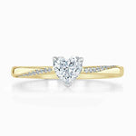 Load image into Gallery viewer, 1.60 Carat Heart Shape Moissanite Cathedral Ring in Rose Gold