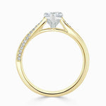Load image into Gallery viewer, 1.60 Carat Heart Shape Moissanite Cathedral Ring in Rose Gold
