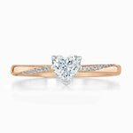 Load image into Gallery viewer, 1.60 Carat Heart Shape Moissanite Cathedral Ring in Rose Gold