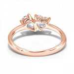 Load image into Gallery viewer, 2.50 Carat Heart Shape Toi Et Moi Moissanite Ring in Yellow Gold