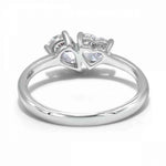 Load image into Gallery viewer, 2.50 Carat Heart Shape Toi Et Moi Moissanite Ring in Yellow Gold