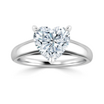 Load image into Gallery viewer, 1.50 Carat Heart Shape Moissanite Solitaire Ring in Rose Gold