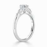 Load image into Gallery viewer, 1.80 Ct Heart Shape Moissanite Three Stone Ring in White Gold