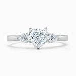 Load image into Gallery viewer, 1.80 Ct Heart Shape Moissanite Three Stone Ring in White Gold
