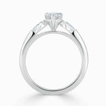 Load image into Gallery viewer, 1.80 Ct Heart Shape Moissanite Three Stone Ring in White Gold