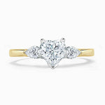 Load image into Gallery viewer, 1.80 Ct Heart Shape Moissanite Three Stone Ring in White Gold