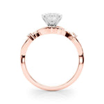 Load image into Gallery viewer, 1 Carat Heart Shape Three Stone Twisted Moissanite Ring in Rose Gold